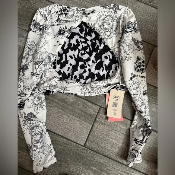 NWT Maaji Palma Long Sleeve Swim Top - Picture 5 of 6